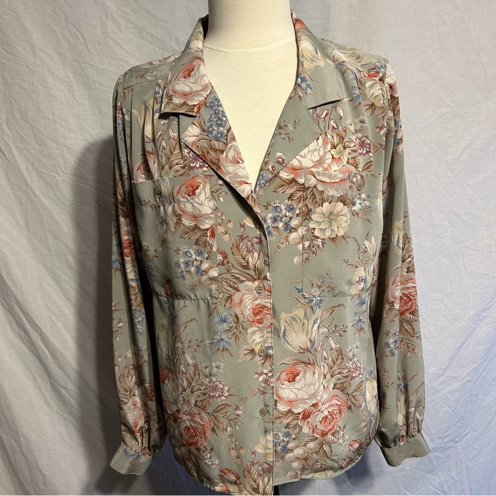Vintage Regina Porter Womans Size 8  Blouse Shirt Top Working Girl Cottagecore‎